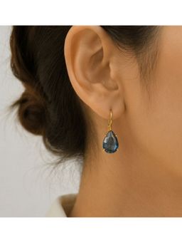 Bdiva - Gold Plated Pear Shape Ombre Cubic Zirconia Drop Earrings