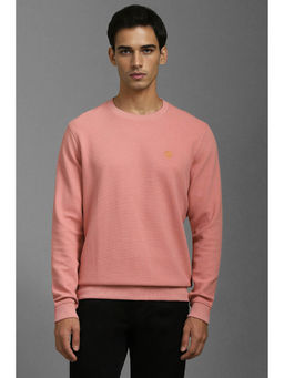 Louis Philippe - Men Casual Peach Textured Sweatshirt