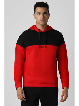 Van Heusen - Men Red Colorblock Hoodie