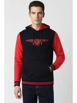 Van Heusen - Men Black Solid Hoodie
