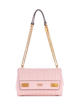 Guess - Women Pink Pu Solid Shoulder Bag