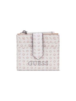 Guess - Women White Pvc Typography Wallet