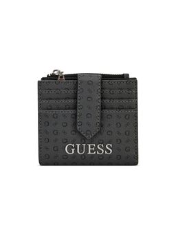 Guess - Women Charcoal Pvc Typography Wallet