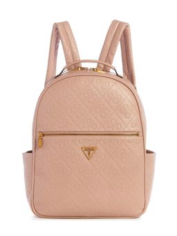 Guess - Women Pink Pu Geometric Backpack