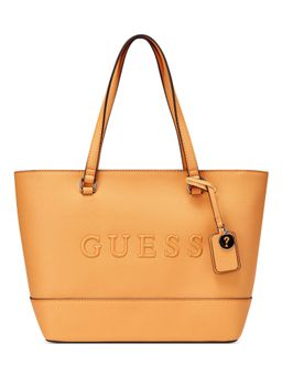 Guess - Women Orange PVC Textured Handbag