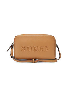 Guess - Women Brown PVC Solid Mini Crossbody Bag