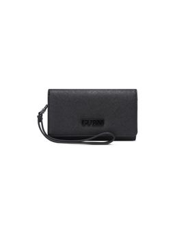 Guess - Women Black Pvc Textured Wallet