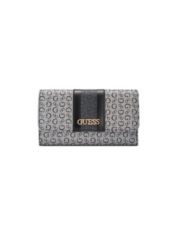 Guess - Women Black PVC Typography Wallet