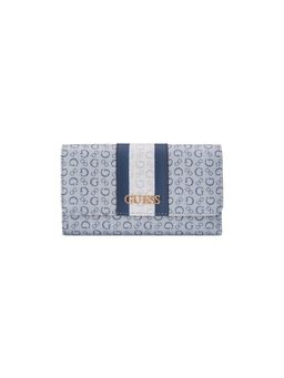 Guess - Women Blue Pvc Typography Wallet