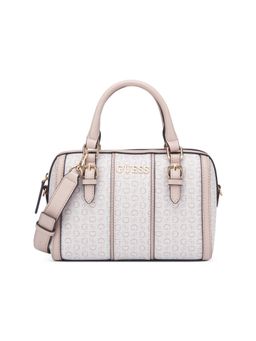 Guess - Women Pink Pvc Typography Duffle Bag and Detachable Strap