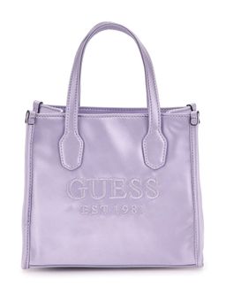 Guess - Women Lavender Polyester Embroidered Sling Bag with Detachable Strap