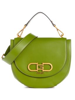 Guess - Women Green Pu Solid Sling Bag with Detachable Strap