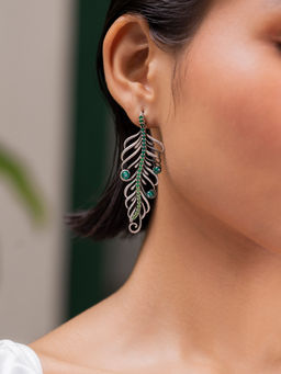 Shaya by CaratLane - 925 Silver Shaya by CaratLane Unravel Oxidised Earrings in