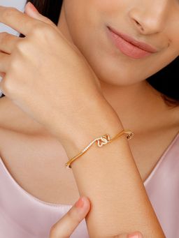 GIVA - Sterling Silver Golden Upside Down Heart Bracelet for Womens and Girls