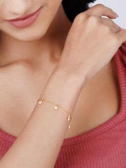 GIVA - Sterling Silver Golden Star Constellation Bracelet for Womens and Girls