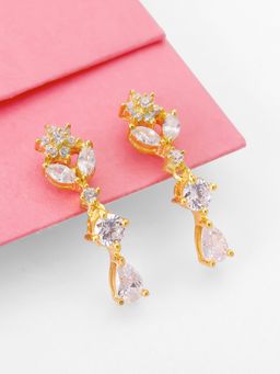 GIVA - Sterling Silver Golden Prince's Drop Earrings for Womens and Girls
