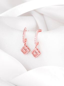 GIVA - Sterling Silver Rose Gold Signature Blend Of Beauty Earrings for Womens and Girls