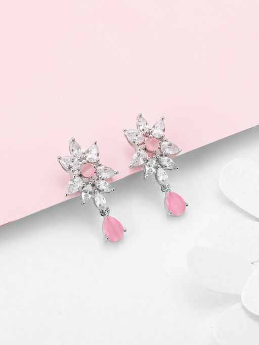 GIVA Sterling Silver Garland Of Flowers Earrings for Womens and Girls