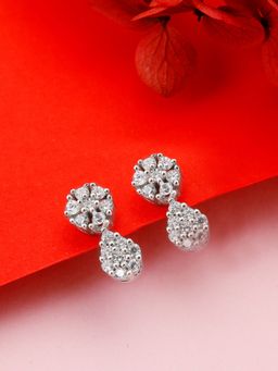 GIVA - Sterling Silver Imperial Flower Earrings for Womens and Girls