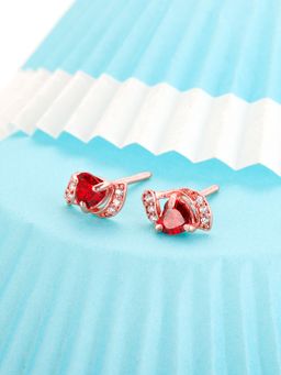 GIVA - Sterling Silver Rose Gold Angel Crest Earrings Womens and Girls