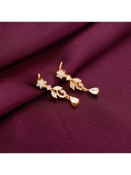 GIVA - Sterling Silver Golden Shine My Angle Earrings for Womens and Girls
