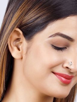 GIVA - Sterling Silver Classic Rhombus Nose Pin for Womens and Girls