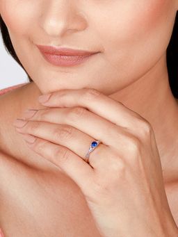 GIVA - Sterling Silver Besotted By Blue Ring Womens and Girls