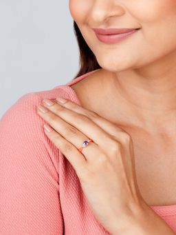 GIVA - Sterling Silver Rose Gold Uniqueness Around You Ring Womens and Girls