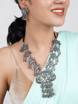 Teejh - Siddhi Silver Oxidised Necklace