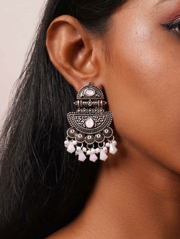 Teejh - Ganika Silver Oxidised Earrings
