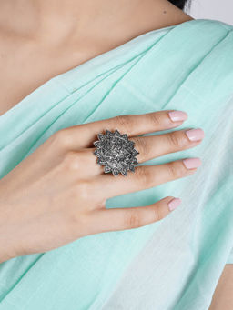 Teejh - Anaia Silver Oxidised Ring