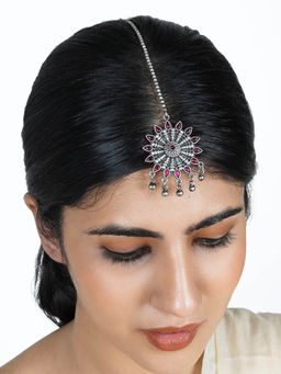 Teejh - Rasha Silver Oxidized Maang Tika