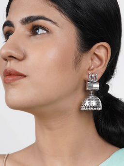 Teejh - Riyad Silver Oxidised Earring