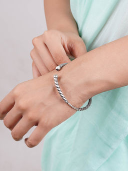 Teejh - Dyuthi Silver Oxidised Bracelet