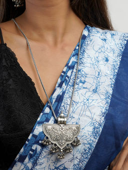 Teejh - Aadri Silver Oxidised Necklace