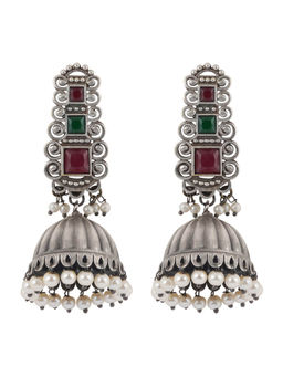 Teejh - Vaanya Multicolored Silver Oxidised Earring