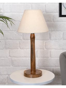 Homesake - Table Lamp Wood Nordic Stick White Jute