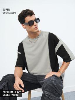 The Souled Store - Colourblock: Midnight Colorblock T-Shirt