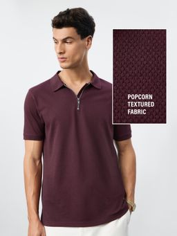 The Souled Store - Originals Popcorn: Wine Men Polo T-Shirt