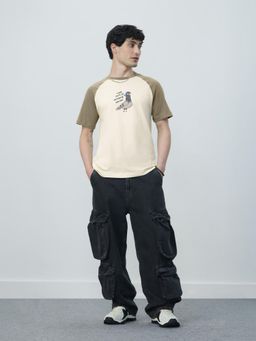 The Souled Store - Off White Pigeon Printed T-Shirt