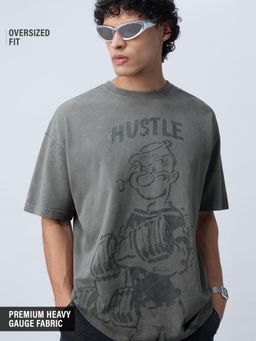 The Souled Store - Popeye: Hustle Grey T-Shirt