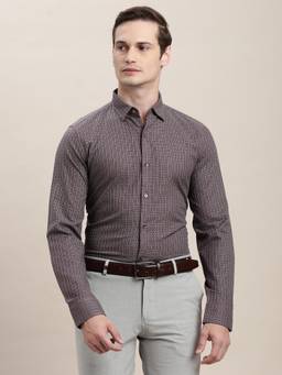 Turtle - Men Brown Slim Fit Printed Pure Cotton Party Shirt