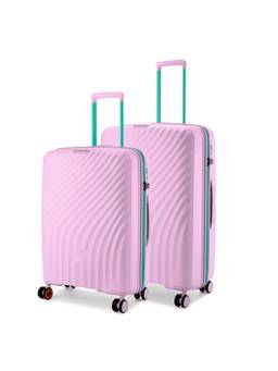 Nasher Miles - Capri Hard-Sided Polypropylene Purple Trolley Bags (M/L) (Pack of 2)