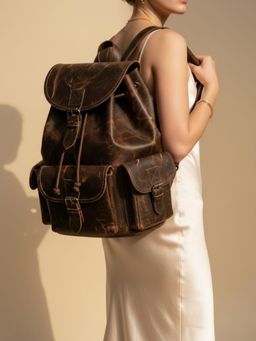 Ya Qalbi - Unisex Earphone Gate Backpack - Brown