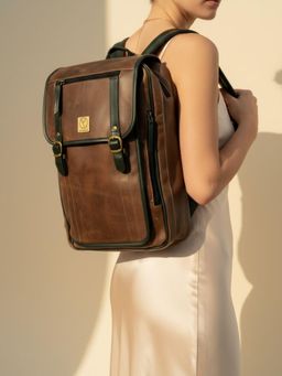 Ya Qalbi - Unisex Compression Straps Backpack - Brown