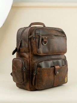 Ya Qalbi - Unisex Compression Straps Backpack - Brown