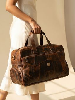 Ya Qalbi - Casual Duffel Bag With Detachable Strap - Brown