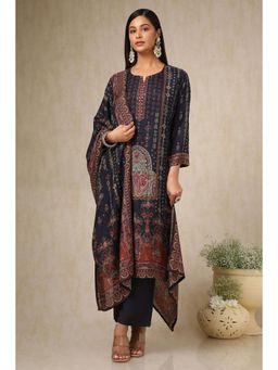 Soch - Womens Black Viscose Kurta and Pant with Dupatta (Set of 3)