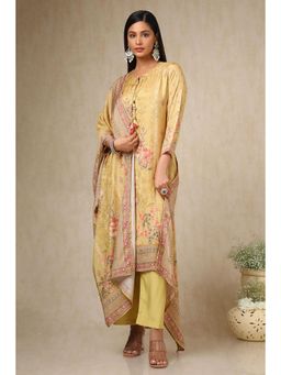 Soch - Womens Mustard Viscose Kurta and Pant with Dupatta (Set of 3)