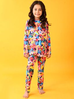 ANTHRILO - Multicolor Printed Top and Pyjama (Set of 2)